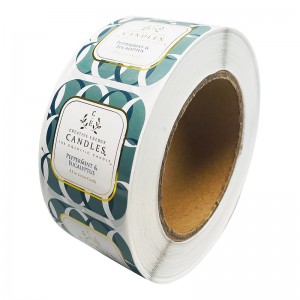 カラーブロンズ透明な自己粘着カスタムカスタムホットシルバーL0G0コーティングペーパーロールラベルステッカー自己接着